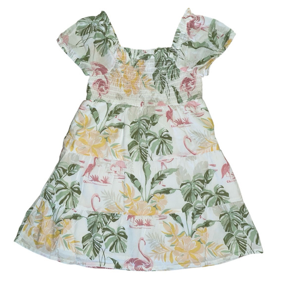 The Children's Place Tropical Smocked Tiered Dress 2T Size NEW - Picture 2 of 13